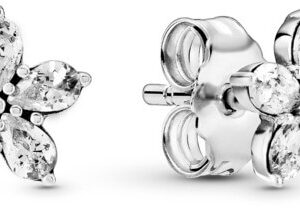 Pandora Třpytivé náušnice ze stříbra Sparkling Snowflakes Timeless 299239C01