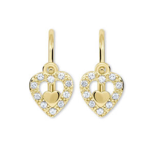 Soliter Dívčí srdíčkové náušnice ze zlata 239 001 00779