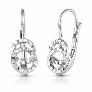 Soliter Módní broušené stříbrné náušnice 431 001 00561 04