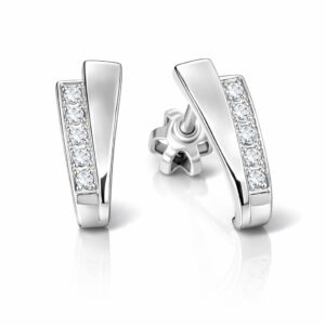 Soliter Náušnice z bílého zlata s krystaly 239 001 00575 07