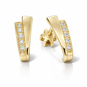 Soliter Náušnice ze žlutého zlata s krystaly 239 001 00575