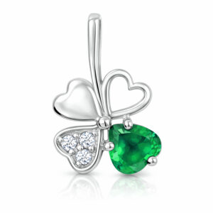 Soliter Stříbrný přívěsek čtyřlístek 446 001 00349 04 - zelený