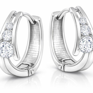 Soliter Zlaté náušnice kroužky s krystaly 239 001 00800 07