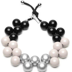 #ballsmania Originální náhrdelník C206MSEAS-028 Nero-Tortora-Silver Metal