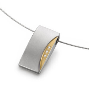 Boccia Titanium Bicolor titanový přívěsek s pravými diamanty 0793-04