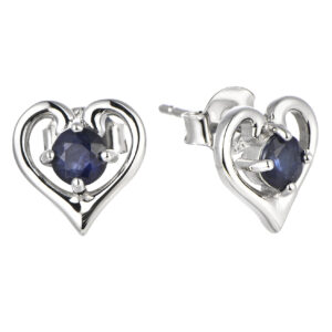 Brilio Silver Něžné stříbrné náušnice se safíry ME05096B