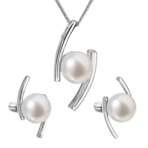 Evolution Group - Pavona Souprava stříbrných šperků s pravými perlami Pavona 29039.1B (náušnice