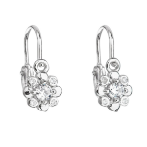 Evolution Group - Pavona Stříbrné dětské náušnice s čirými zirkony 11174.1