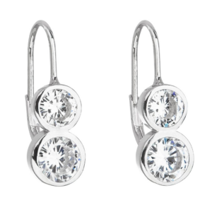 Evolution Group - Pavona Stříbrné náušnice s čirými zirkony 11170.1