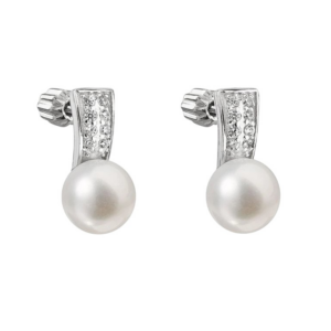Evolution Group - Pavona Stříbrné náušnice s perlou Pavona 21001.1 bílá