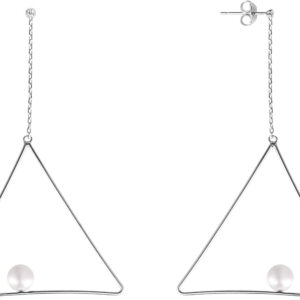 JwL Luxury Pearls Dlouhé stříbrné náušnice s pravými perlami JL0584