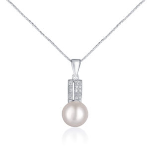 JwL Luxury Pearls Elegantní náhrdelník s pravou perlou a zirkony JL0645 (řetízek