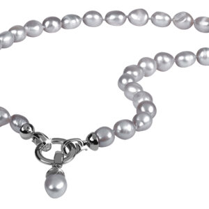 JwL Luxury Pearls Náhrdelník z pravých šedých perel JL0557