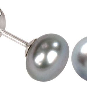 JwL Luxury Pearls Náušnice s pravou šedou perlou JL0029