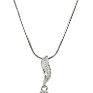 JwL Luxury Pearls Stříbrný náhrdelník s perlou a zirkony JL0200 (řetízek