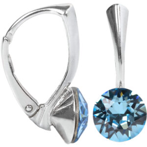 Levien Půvabné stříbrné náušnice Xirius Aquamarine