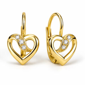 Soliter Náušnice ze žlutého zlata s krystaly 239 001 00910