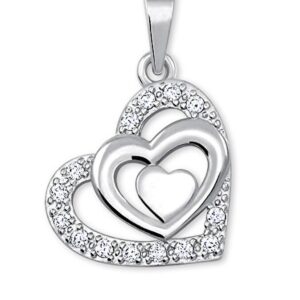 Soliter Něžný srdíčkový přívěsek s krystaly 249 001 00556 07