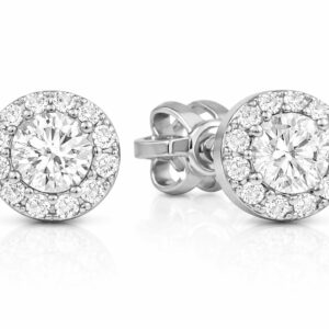 Soliter Zlaté kulaté náušnice s čirým krystalem 239 001 00806 07