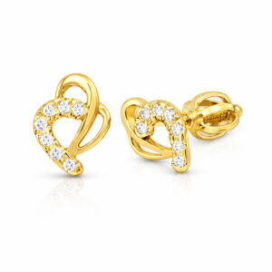 Soliter Zlaté náušnice srdce s krystaly 239 001 00583