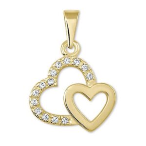 Soliter Zlatý přívěsek Dvě srdce 745 249 001 00490 0000000