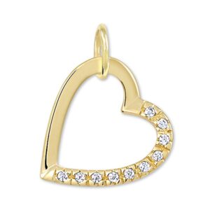 Soliter Zlatý přívěsek Srdce s krystaly 249 001 00494