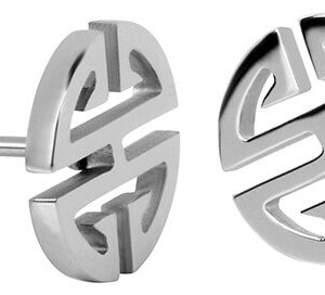 Troli Ocelové náušnice z oceli ve tvaru ornamentu