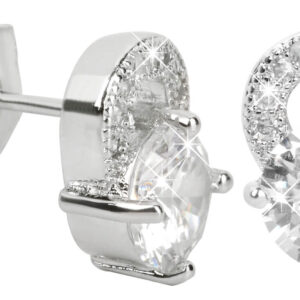 Troli Překrásné třpytivé náušnice s čirými krystaly