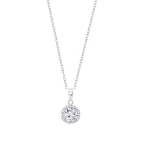 Lotus Silver Elegantní stříbrný náhrdelník s čirými zirkony LP3104-1/1 (řetízek
