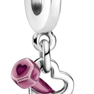 Pandora Stylový stříbrný přívěsek Srdce s činkou 799545C01