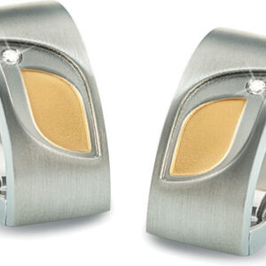 Boccia Titanium Bicolor titanové náušnice s brilianty 05009-03