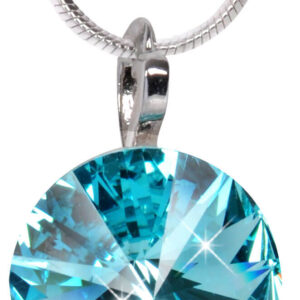 Levien Elegantní náhrdelník Rivoli Light Turquoise