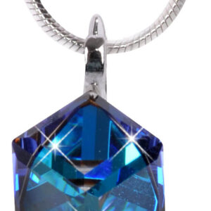 Levien Nadčasový náhrdelník Cube 8D2Y Bermuda Blue