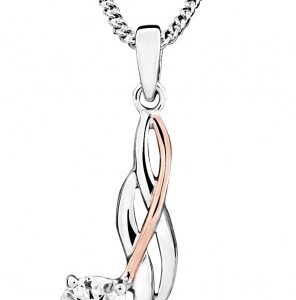 Silver Cat Elegantní bicolor náhrdelník s kubickým zirkonem SC453 (řetízek