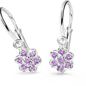 Cutie Jewellery Dětské náušnice z bílého zlata C2746-10-X-2 fialová