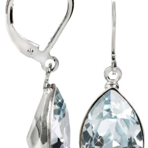 Levien Půvabné náušnice s krystaly Pear Light Azore