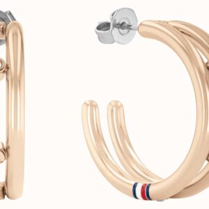 Tommy Hilfiger Nadčasové bronzové náušnice kruhy 2780647