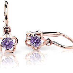 Cutie Jewellery Dětské náušnice C1945-10-X-4 fialová