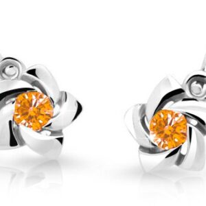 Cutie Jewellery Dětské náušnice s designem růžiček C2201-10-X-2 oranžová