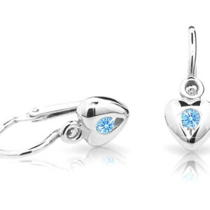 Cutie Jewellery Dětské náušnice z bílého zlata C1556-10-X-2 světle modrá