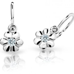 Cutie Jewellery Dětské náušnice z bílého zlata C1736-10-X-2 bílá