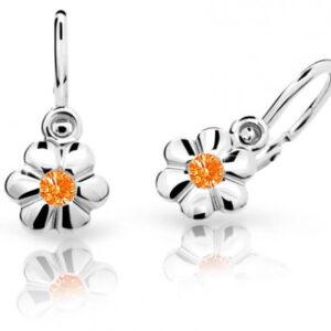 Cutie Jewellery Dětské náušnice z bílého zlata C1736-10-X-2 oranžová