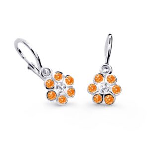 Cutie Jewellery Dětské náušnice z bílého zlata C1737-10-X-2 oranžová