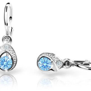 Cutie Jewellery Dětské náušnice z bílého zlata C1898-10-X-2 světle modrá