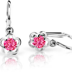 Cutie Jewellery Dětské náušnice z bílého zlata C1945-10-X-2 fuchsiová