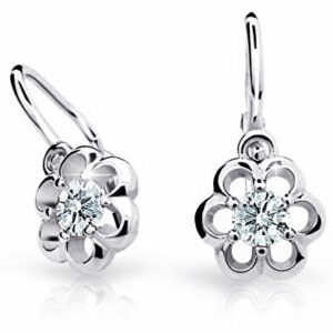 Cutie Jewellery Dětské náušnice z bílého zlata C1947-10-X-2 bílá
