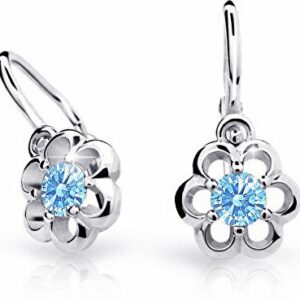 Cutie Jewellery Dětské náušnice z bílého zlata C1947-10-X-2 světle modrá