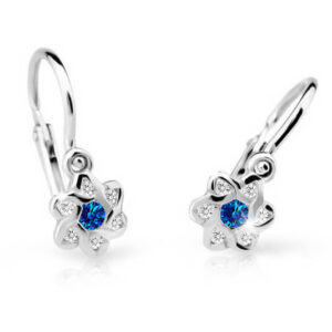 Cutie Jewellery Dětské náušnice z bílého zlata C2149-10-X-2 modrá