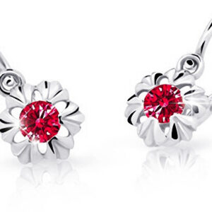 Cutie Jewellery Dětské náušnice z bílého zlata C2213-10-X-2 červená