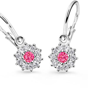 Cutie Jewellery Dětské náušnice z bílého zlata C2749-10-X-2 fuchsiová
